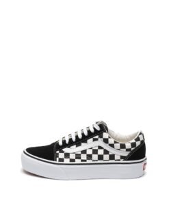 Tenisi flatform unisex - cu insertii de piele intoarsa Old Skool