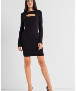 Rochie bodycon cu decupaj frontal