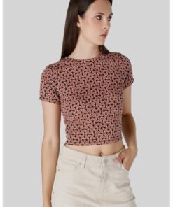 Tricou crop cu model