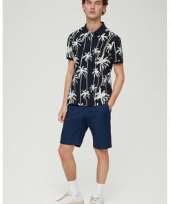 Tricou polo cu imprimeu tropical