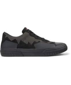 Pantofi sport de piele intoarsa cu model colorblock