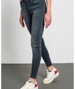 Blugi skinny cu aspect decolorat Lhana