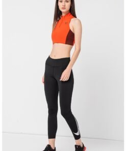 Bustiera cu fermoar scurt pentru antrenament Air Swoosh Dri-Fit
