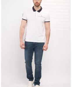 Tricou polo din material pique cu imprimeu logo