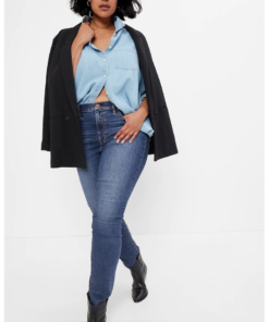 Blugi skinny cu talie inalta