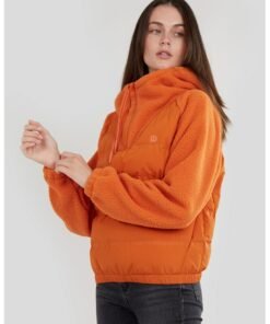 Jacheta cu gluga - fara inchidere - cu segmente din fleece Frila