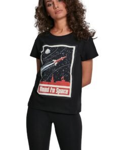 Tricou unisex cu decolteu la baza gatului si imprimeu