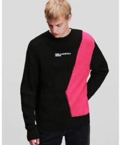 Pulover cu model in doua tonuri