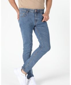 Blugi slim fit cu talie joasa