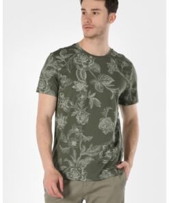 Tricou de bumbac cu imprimeu floral