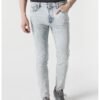 Blugi skinny cu aspect decolorat