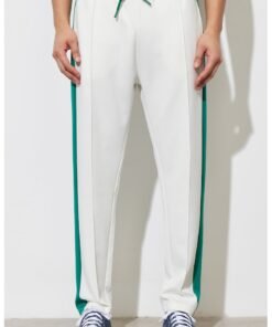 Pantaloni sport cu insertii contrastante