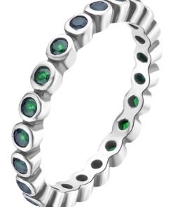 Inel din argint veritabil 925 placat cu rodiu si decorat cu zirconia
