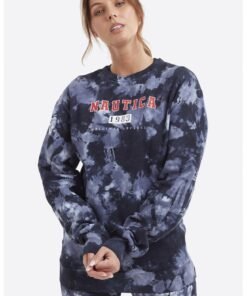 Bluza sport supradimensionata cu model tie-dye Safia
