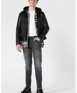 Blugi slim fit cu aspect decolorat Danny