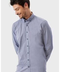 Camasa slim fit cu guler Oxford