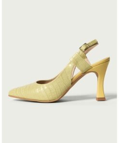 Pantofi slingback de piele