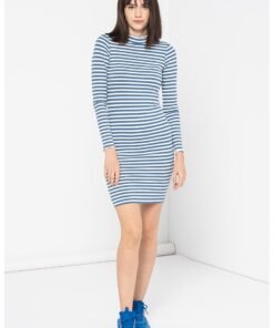 Rochie bodycon cambrata cu model in dungi Fransiska