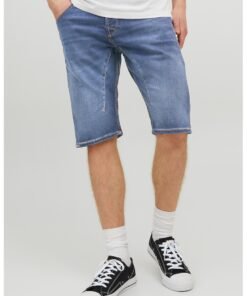 Bermude din denim cu croiala dreapta
