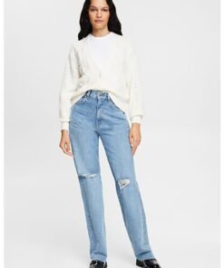 Cardigan din amestec de bumbac cu nasturi