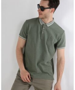 Tricou polo cu garnituri contrastante