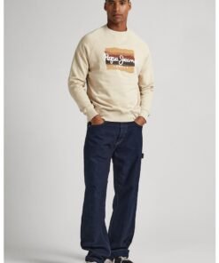 Bluza sport cu imprimeu si maneci raglan