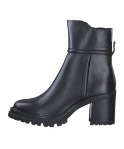 Botine de piele cu toc inalt