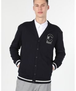 Cardigan cu decolteu in V si capse