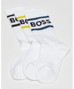 Set de sosete lungi cu imprimeu logo - 3 perechi