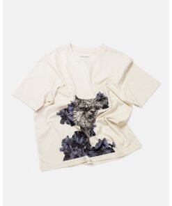 Tricou lejer de bumbac organic cu imprimeu alpaca