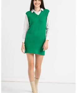 Rochie-pulover mini fara maneci Drea