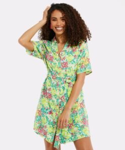 Rochie-camasa cu imprimeu floral Tyler