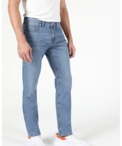 Blugi regular fit cu aplicatie logo