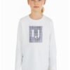 Bluza din amestec de bumbac cu imprimeu logo