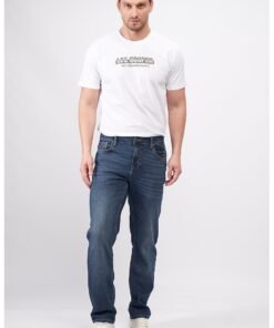 Blugi regular fit cu talie medie