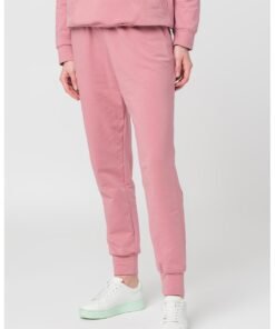 Pantaloni sport uni din amestec de bumbac