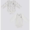 Set de body-uri din bumbac - 2 piese