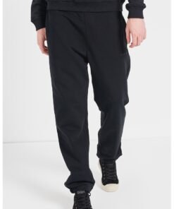 Pantaloni sport de bumbac organic cu logo discret