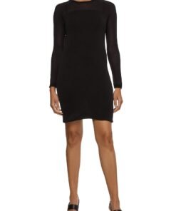 Rochie slim fit din jerseu si tricot