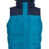Vesta cu gluga - vatelina si model colorblock