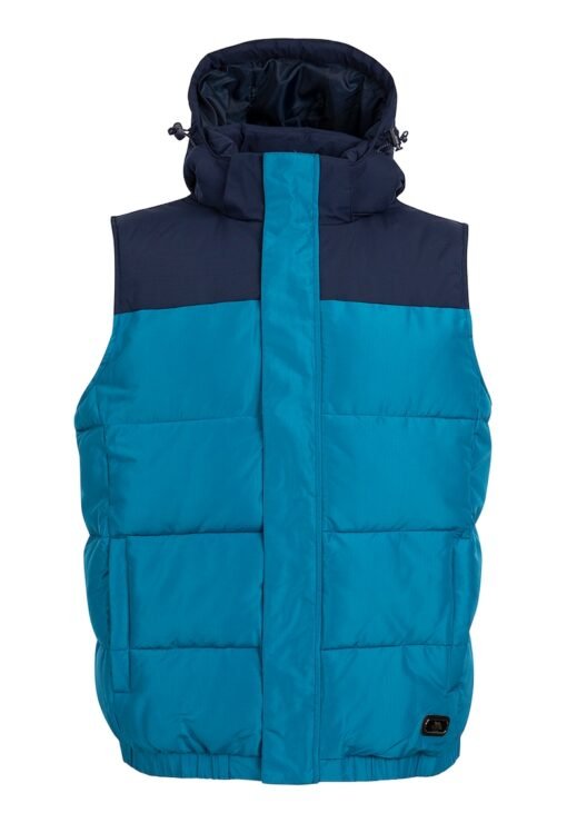 Vesta cu gluga - vatelina si model colorblock