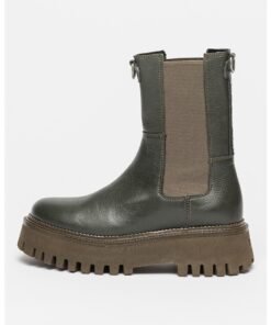 Ghete Chelsea din piele cu segmente laterale elastice Groov-y