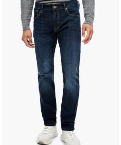 Blugi slim fit cu aspect decolorat