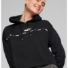 Hanorac lejer crop cu banda logo Power Tape