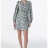 Rochie cu decolteu in V si model floral