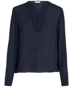Bluza relaxed fit cu decolteu in V