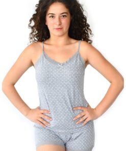 Pijama cu insertii de dantela