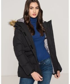 Geaca parka cu vatelina si gluga Crown Lady