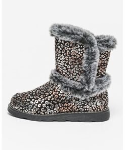 Cizme slip-on cu model animal print metalizat Aldouxa