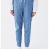 Pantaloni din material chambray cu croiala conica